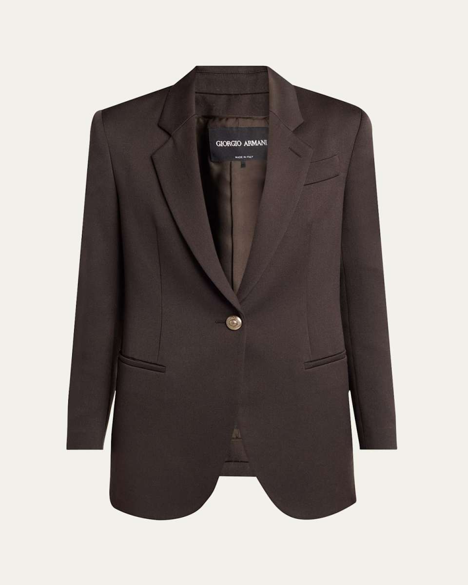 Virgin Wool Single-Breasted Blazer